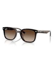 Ray Ban Rectangle Brown Sunglasses - Image 3 of 6