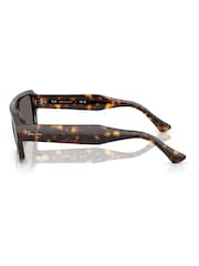 Ray Ban Lukas Rectangle Brown Sunglasses - Image 2 of 6
