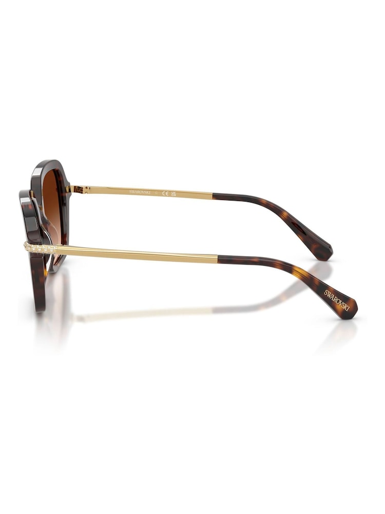 Swarovski Brown Irregular Sunglasses - Image 2 of 5