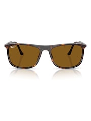 Ray Ban Rectangle Brown Sunglasses - Image 1 of 6
