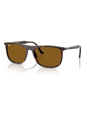 Ray Ban Rectangle Brown Sunglasses - Image 3 of 6