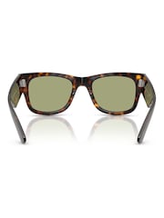 Ray Ban Mega Wayfarer Square Brown Sunglasses - Image 3 of 6