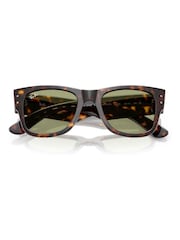 Ray Ban Mega Wayfarer Square Brown Sunglasses - Image 5 of 6