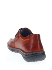 Pavers Brown Leather Touch Fasten Shoes - Image 3 of 5