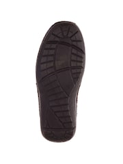 Pavers Dark Brown Leather Touch Fasten Shoes - Image 5 of 5