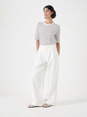 Hush White Lya Wide Leg Trousers - Image 2 of 7