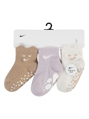 Komplet 3 parov udobnih rebrastih nogavic za mlajše otroke Nike - Slika 4 iz 4