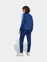 adidas Blue/Navy Sportswear 3Stripes Fleece Tracksuit - Image 2 of 8