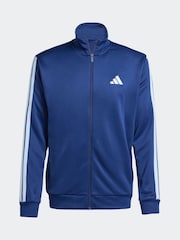 adidas Blue/Navy Sportswear 3Stripes Fleece Tracksuit - Image 7 of 8