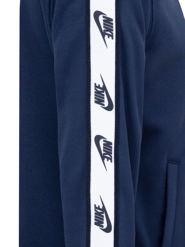 Nike Blue Little Poly Full Zip Tape Logo Tracksuit Set - Image 6 of 6 Nike Blue Little Poly Full Zip Tape Logo Tracksuit Set - Image 6 of 6