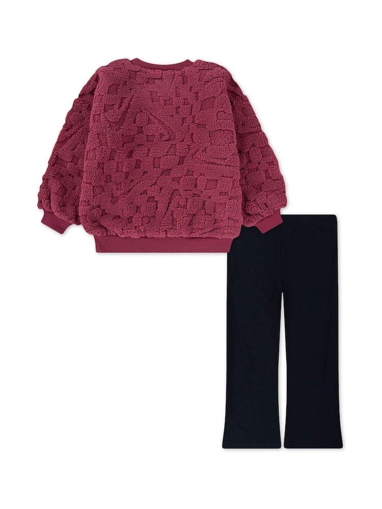 črna - Nike Little Kids Cosy Crew and Flared Leggings Set - Slika 2 iz 4