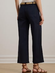 Lauren Ralph Lauren Large Yurshane Cropped Pocket Detail Wide Leg Trousers - Image 2 of 4