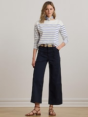 Lauren Ralph Lauren Large Yurshane Cropped Pocket Detail Wide Leg Trousers - Image 3 of 4
