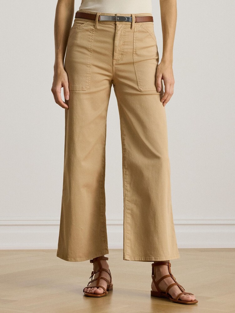 Lauren Ralph Lauren Large Yurshane Cropped Pocket Detail Wide Leg Trousers - Image 2 of 6