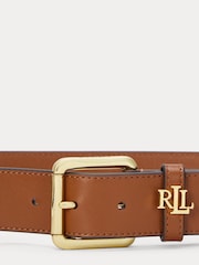 rjava - Lauren Ralph Lauren Medium Keeper Logo Belt - Slika 2 iz 2