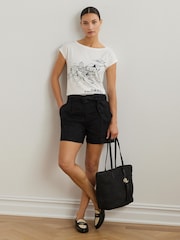 Lauren Ralph Lauren Greita Santorini Holiday Graphic White T-Shirt - Imagen 3 de 8