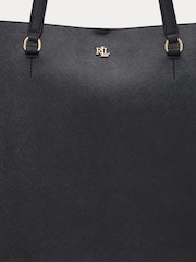 Lauren Ralph Lauren Karly Leather Tote Black Bag - Image 5 of 7