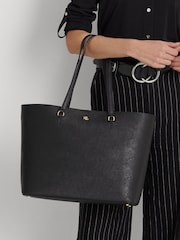 Lauren Ralph Lauren Karly Leather Tote Black Bag - Image 7 of 7