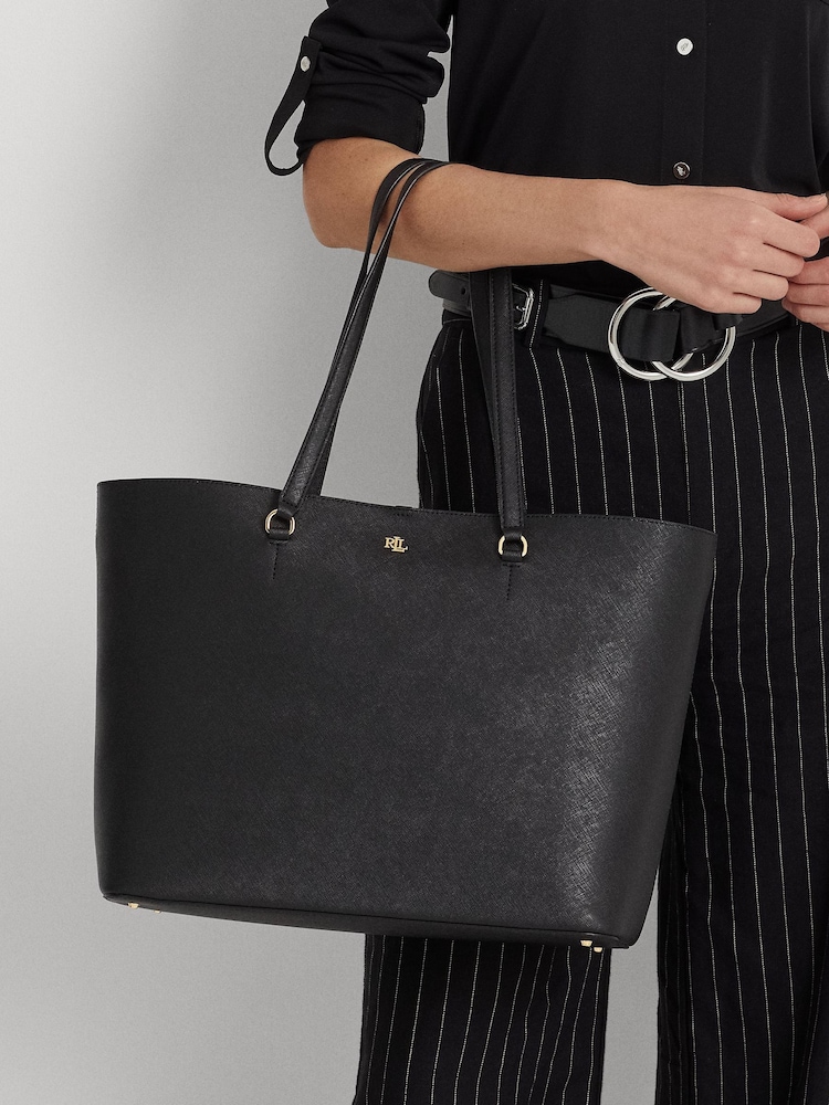 Lauren Ralph Lauren Karly Leather Tote Black Bag - Image 7 of 7