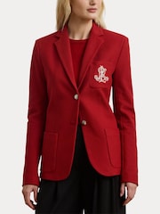 Lauren Ralph Lauren  Anfisa Crest Logo Blazer Jacket - Image 1 of 8