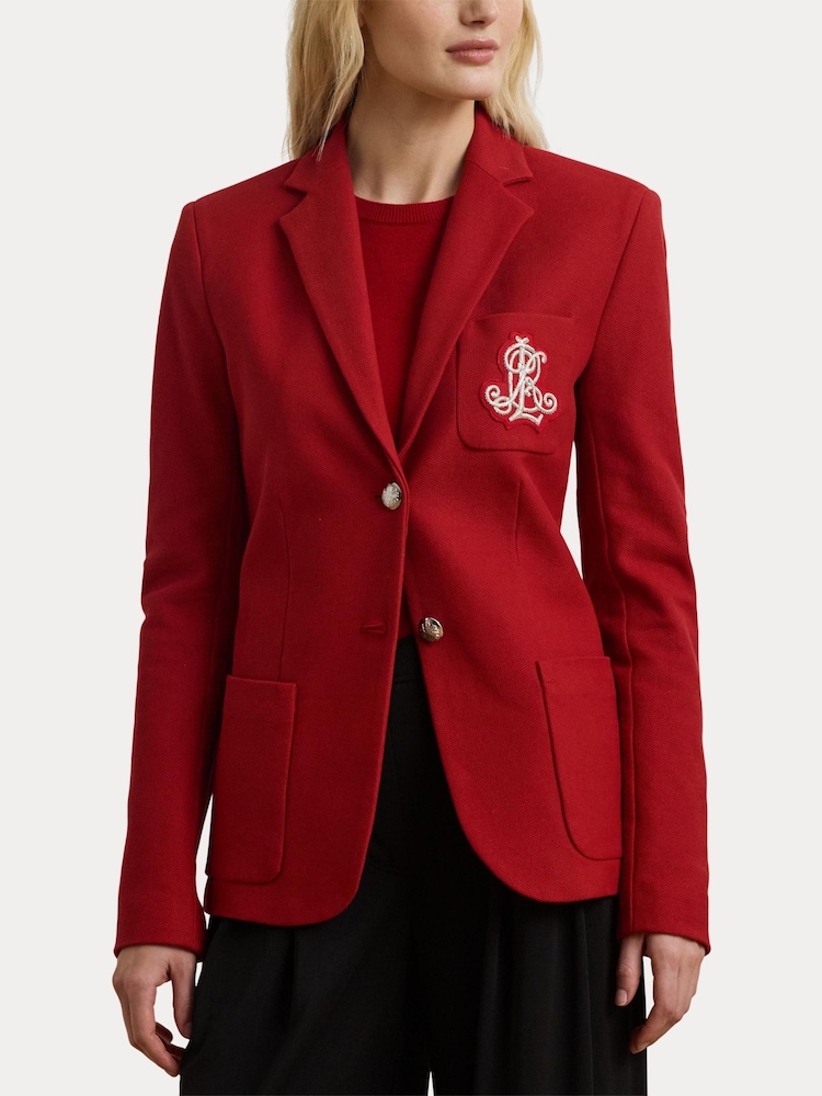 Lauren Ralph Lauren Anfisa Crest Logo Blazer Jacket - Image 1 of 8 Lauren Ralph Lauren Anfisa Crest Logo Blazer Jacket - Image 1 of 8