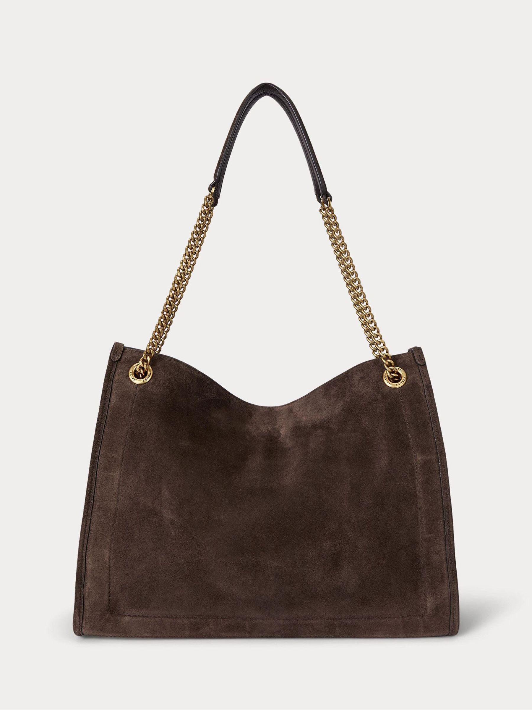 Buy Lauren Ralph Lauren Dark Hickory Bradley Suede Large Shopper