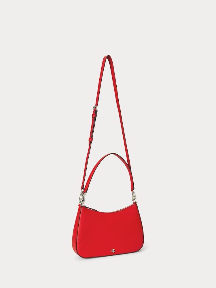 Lauren Ralph Lauren Danni Crosshatch Leather Shoulder Bag - Image 2 of 4