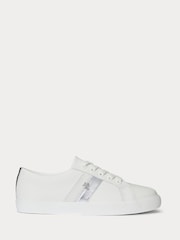 Lauren Ralph Lauren Janson II Logo Leather White Trainers - Image 1 of 4
