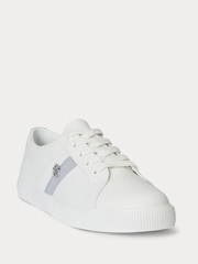 Lauren Ralph Lauren Janson II Logo Leather White Trainers - Image 2 of 4