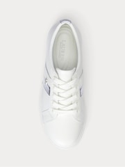 Lauren Ralph Lauren Janson II Logo Leather White Trainers - Image 3 of 4