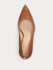 Lauren Ralph Lauren Lanette Leather Heel Court Shoes - Image 4 of 4