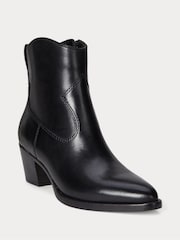 Lauren Ralph Lauren Marli Leather Chunky Black Loafers - Image 3 of 6