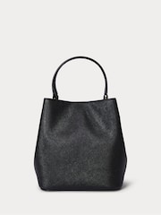 Lauren Ralph Lauren Small Reese Leather Logo Bucket Black Bag - Image 2 of 7