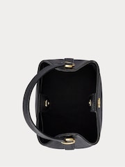 Lauren Ralph Lauren Small Reese Leather Logo Bucket Black Bag - Image 4 of 7