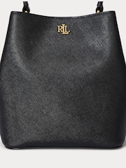 Lauren Ralph Lauren Small Reese Leather Logo Bucket Black Bag - Image 5 of 7