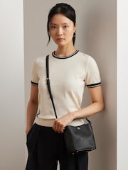 Lauren Ralph Lauren Small Reese Leather Logo Bucket Black Bag - Image 6 of 7