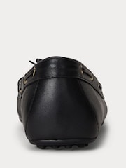 Lauren Ralph Lauren Wylie Leather Boat Black Shoe Loafers - Slika 2 iz 4