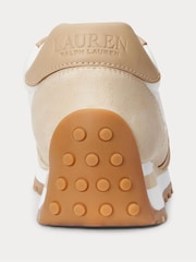 Lauren Ralph Lauren Dani Contrast Panel Suede White Trainers - Image 4 of 4