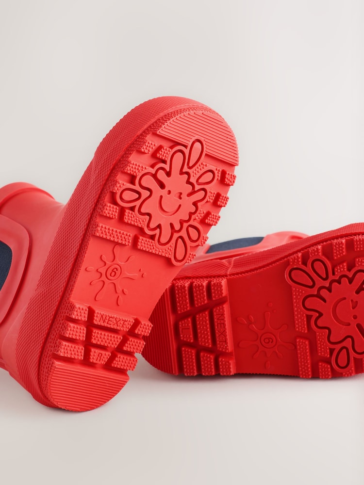 Red Warm Lined Ankle Wellies - Image 4 of 4 Red Warm Lined Ankle Wellies - Image 4 of 4