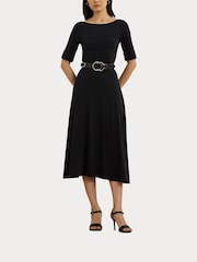 Lauren Ralph Lauren Munzie Quarter Sleeve Elevated Jersey Dress - Image 1 of 8