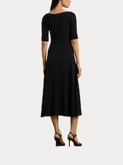 Lauren Ralph Lauren Munzie Quarter Sleeve Elevated Jersey Dress - Image 2 of 8
