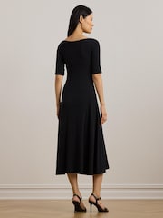 Lauren Ralph Lauren Munzie Quarter Sleeve Elevated Jersey Dress - Image 5 of 8