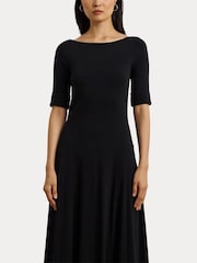 Lauren Ralph Lauren Munzie Quarter Sleeve Elevated Jersey Dress - Image 7 of 8