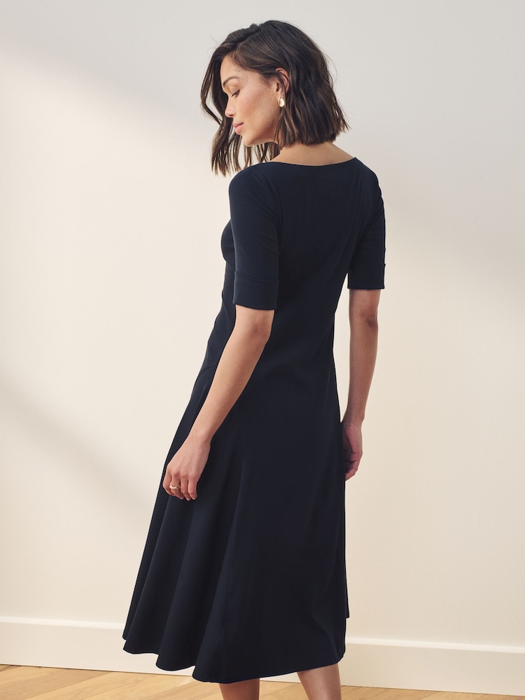 Lauren Ralph Lauren Boat Neck Midi Dress