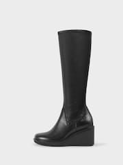 Vagabond Shoemakers Deena Tall Stretch Wedge Black Boots - Image 1 of 3