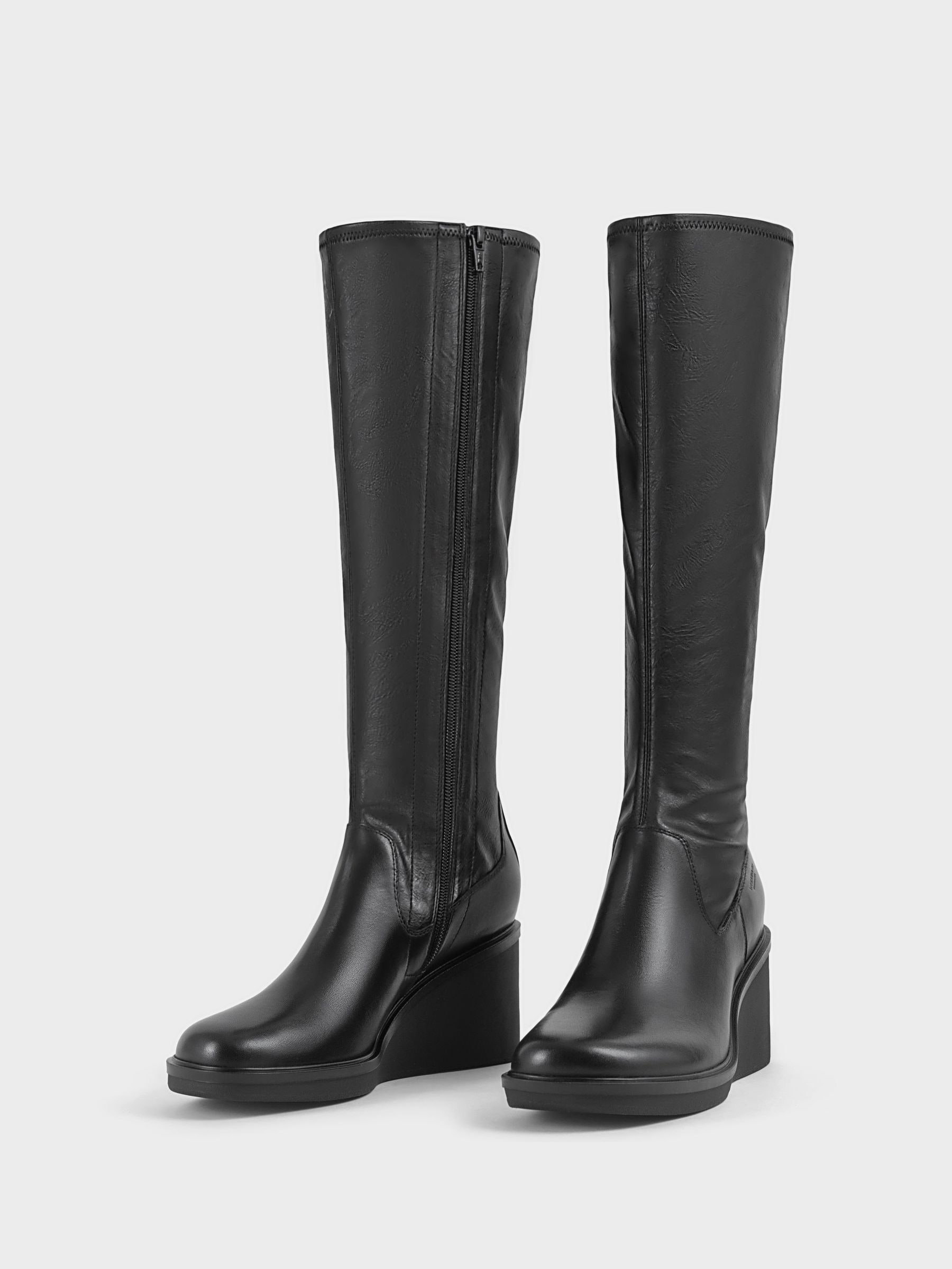 Buy Vagabond Shoemakers Deena Tall Stretch Wedge Black Boots from