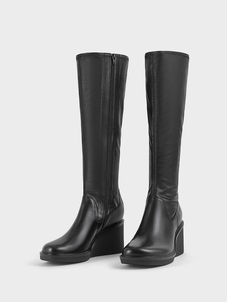 Vagabond Shoemakers Deena Tall Stretch Wedge Black Boots - Image 2 of 3