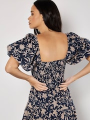 Apricot Blue Silhouette Starflower Midi Dress - Image 4 of 5