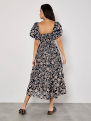 Apricot Blue Silhouette Starflower Midi Dress - Image 5 of 5