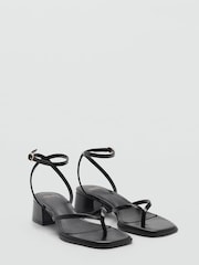 Mango Black Strappy Heeled Sandals - Image 2 of 3
